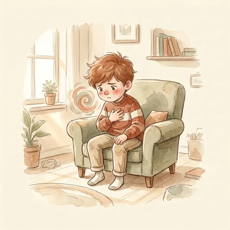 Illustration supporting: Feelings arrive in the body before the words do