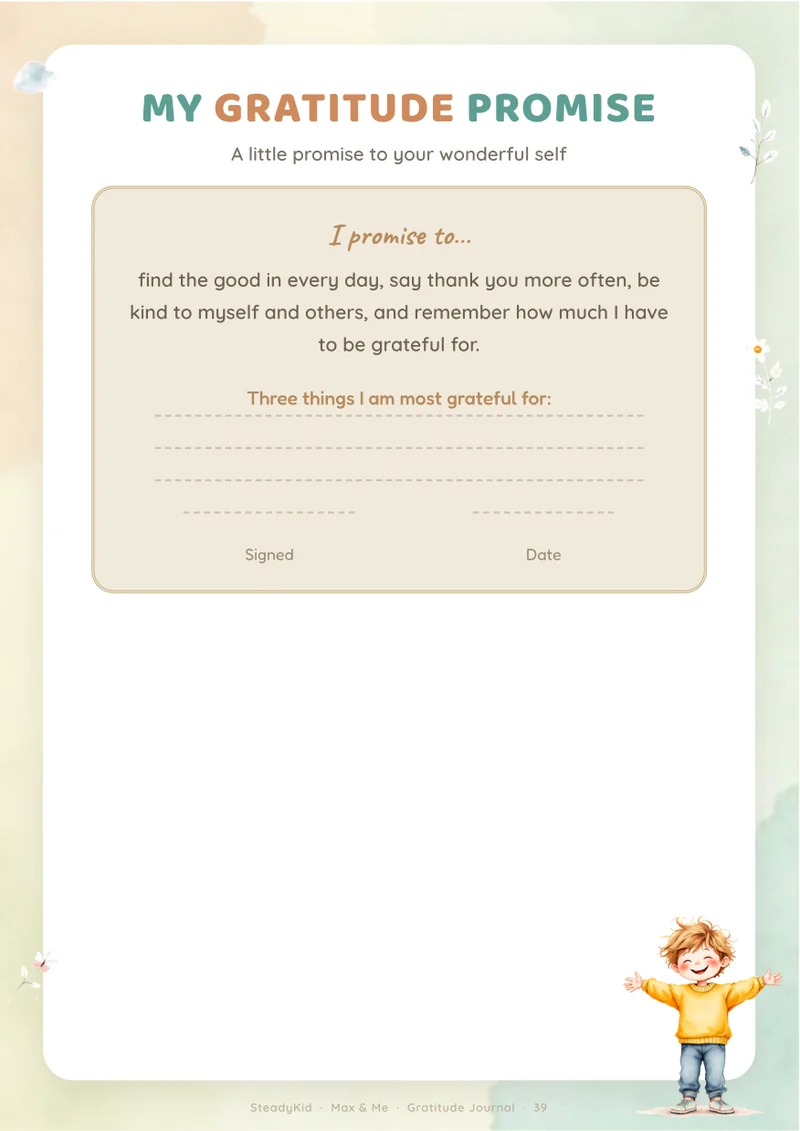 Talk together - preview page from the Gratitude Journal