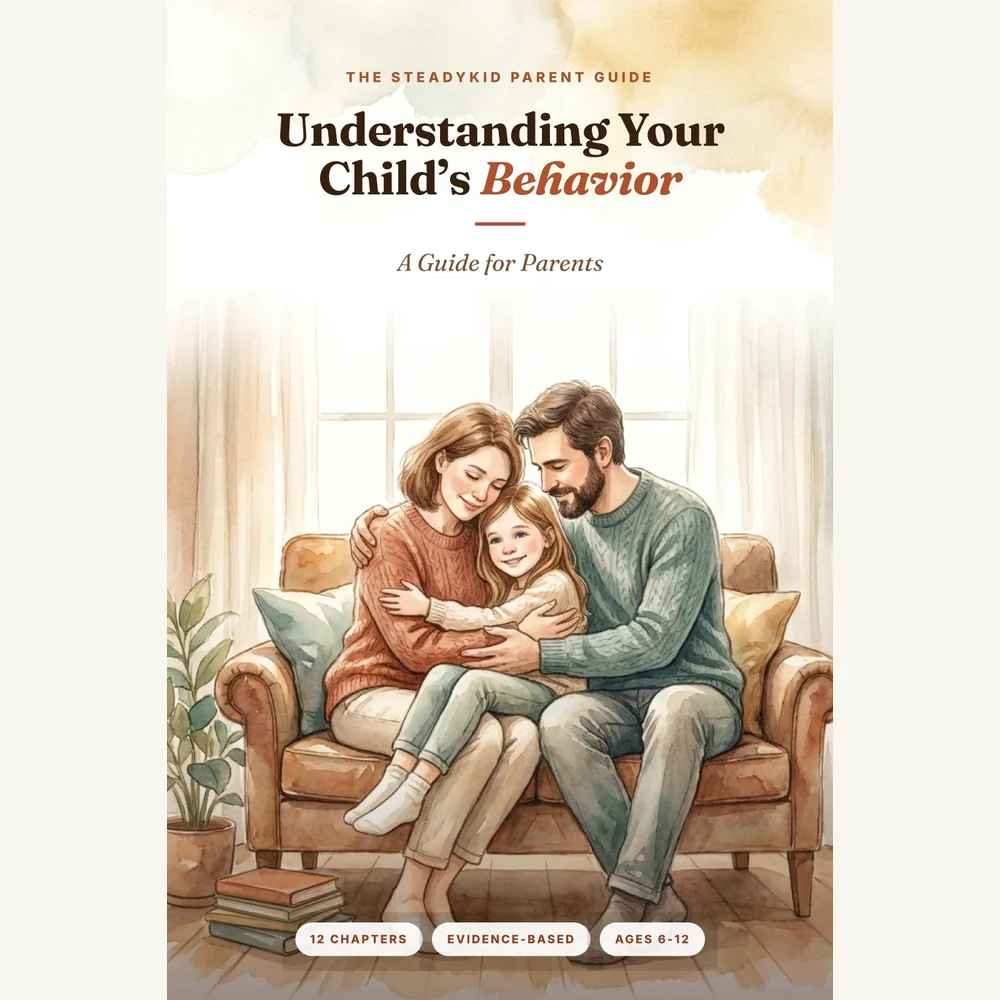 Understanding Your Child's Behavior guide shown on a phone and printed