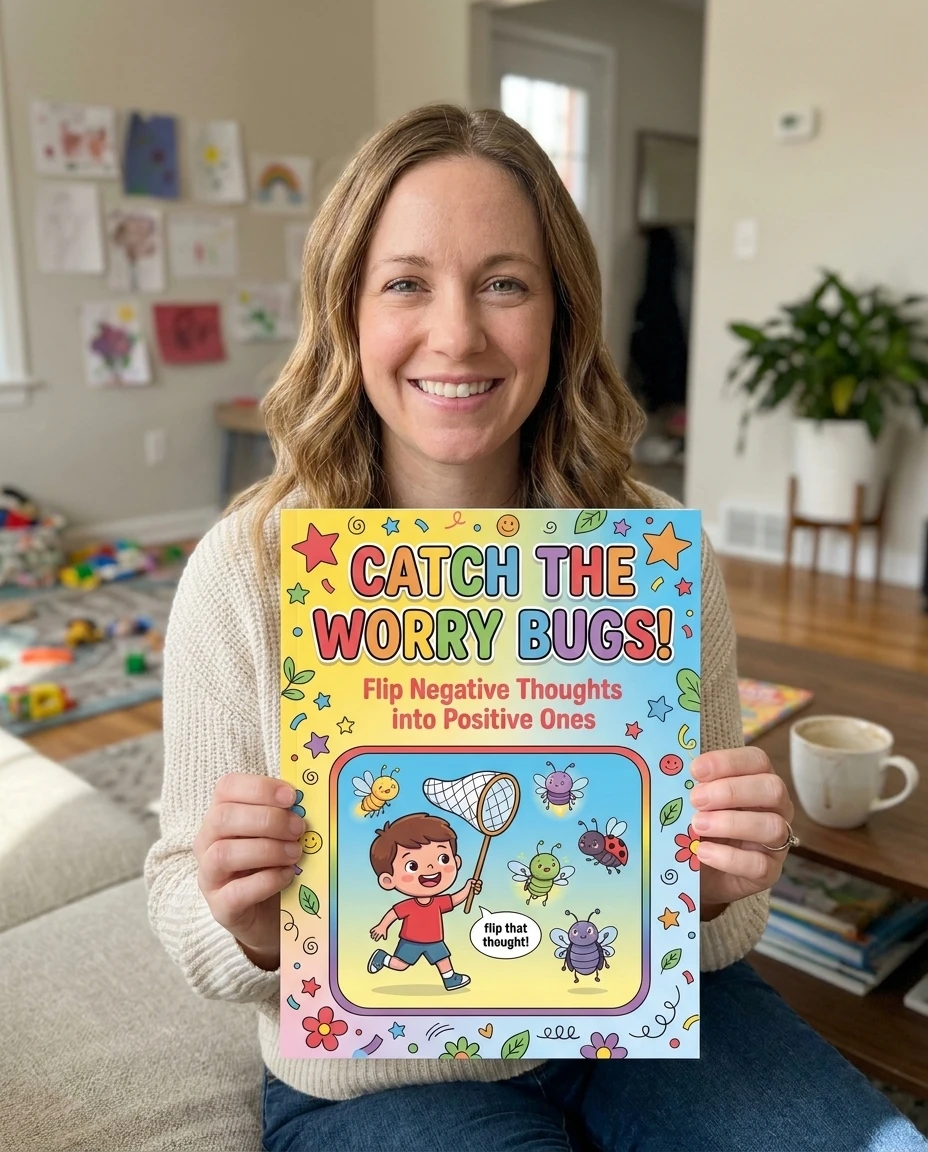 SteadyKid Catch the Worry Bugs printable workbook cover for children aged 6 to 12