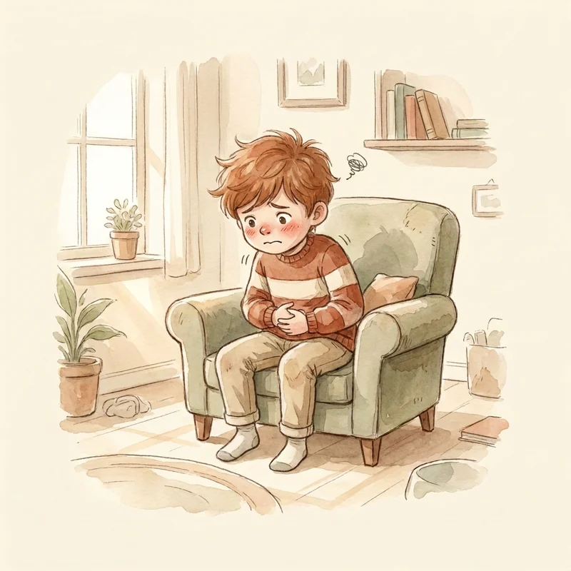 Illustration supporting: Worry shows up in the body, not just in words